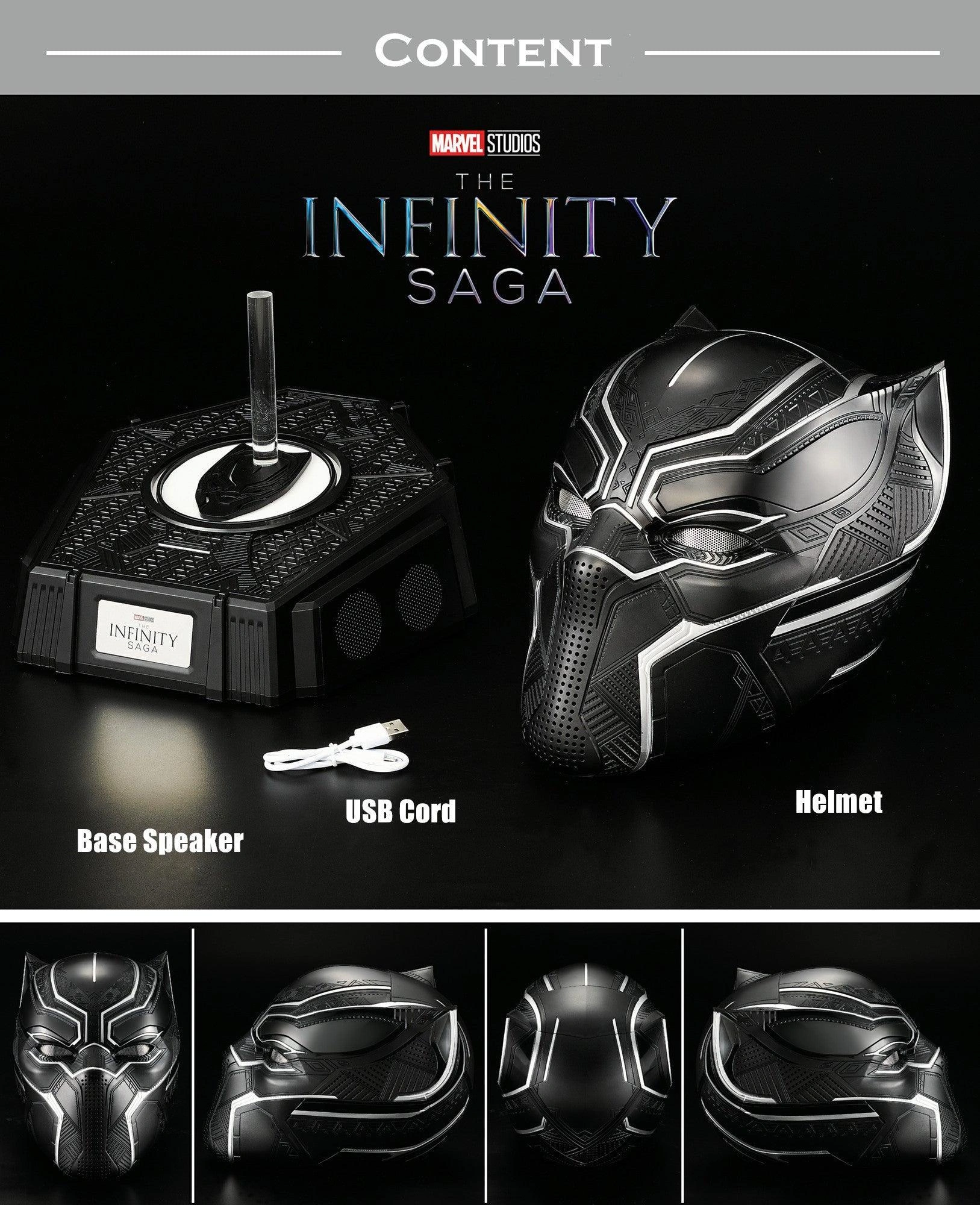 Unleash Your Inner Black Panther: Premium Speaker Helmet Mask!